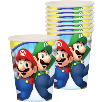 Vasos de Papel Super Mario, 8 piezas