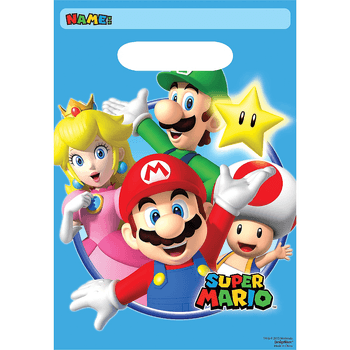 Bolsas de Plástico para Dulces Super Mario, 8 piezas