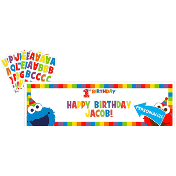 Kit Banner de Cumpleaños Personalizable Elmo