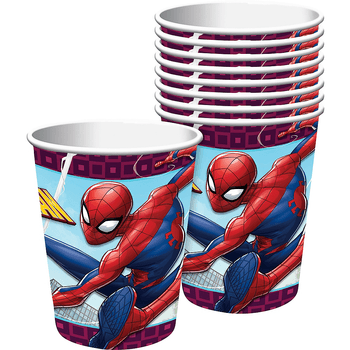 Vasos de Papel Spiderman, 8 piezas