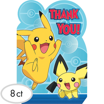 Tarjetas de Agradecimiento Pokémon, 8 piezas