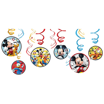 Decoraciones Colgantes en Espiral Mickey Mouse, 12 piezas