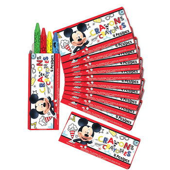 Cajas de Crayones Mickey Mouse, 12 piezas