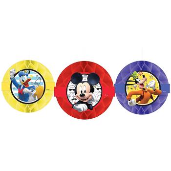 Decoraciones Colgantes de Papel Mickey Mouse, 3 piezas