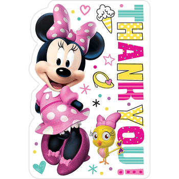 Tarjetas de Agradecimiento Minnie Mouse, 8 piezas