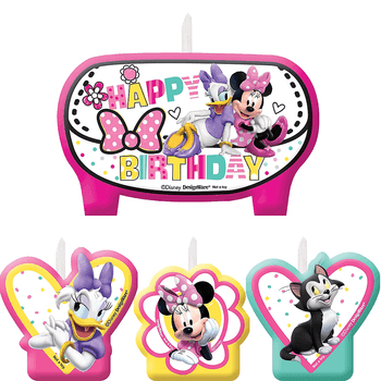 Kit de Velas de Cumpleaños Minnie Mouse, 4 piezas