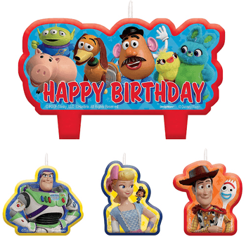 Kit de Velas de Cumpleaños Toy Story 4, 4 piezas