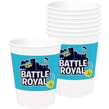 Vasos de Plástico Battle Royal, 8 piezas