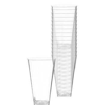 Vasos Cuadrados de Plástico Premium 354 ml, 14 piezas