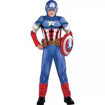 Disfraz de Capitán América Musculoso para Niño