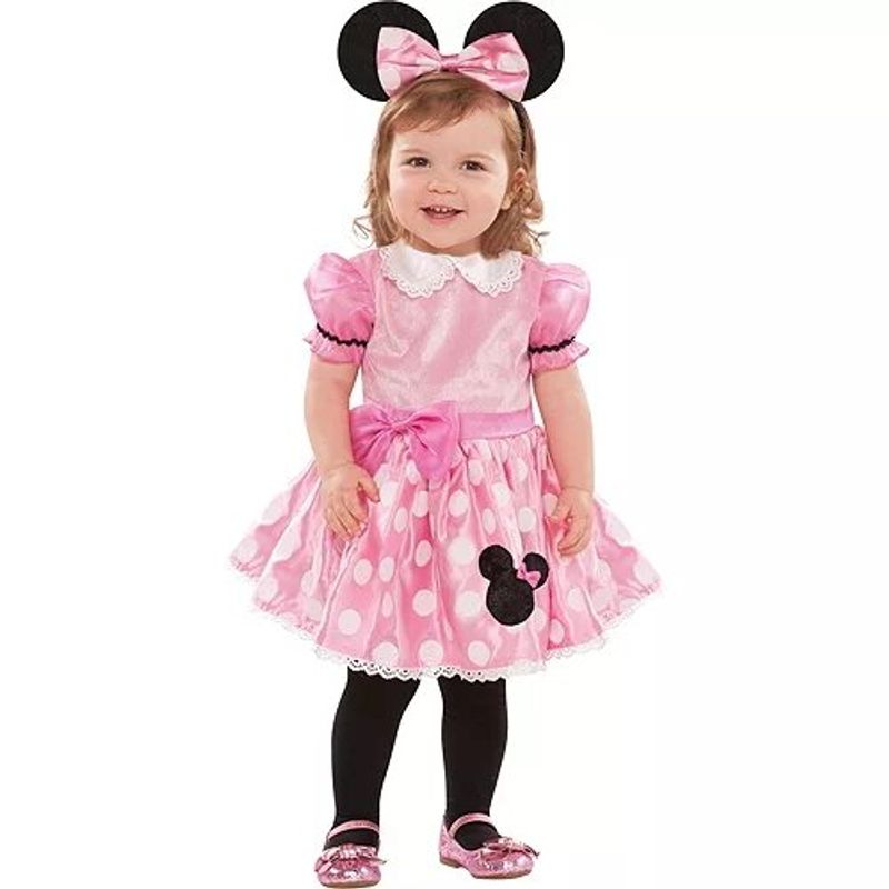 Disfraz Bebe Minnie Mouse Rosa Partycity Party City Tienda El Linea Globos Disfraces Y Accesorios