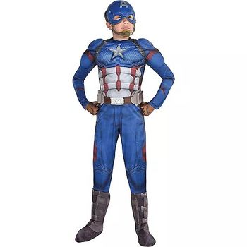 Disfraz de Capitán América Musculoso para Niño - Avengers 4