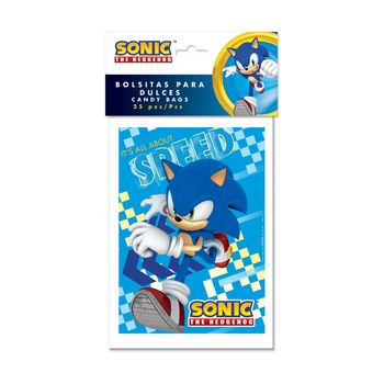 Bolsas de Plástico para Dulces Sonic, 25 piezas