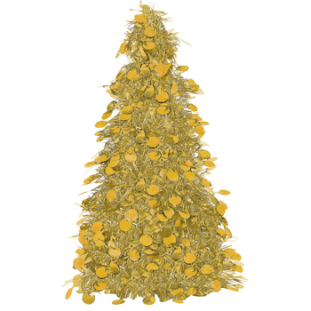 Árbol de Navidad Oropel 25Cm, Dorado