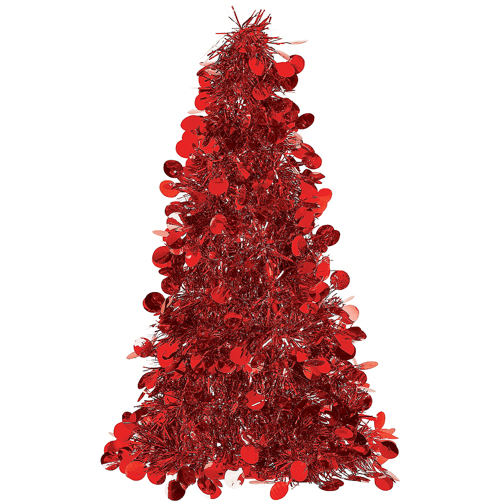 Árbol de Navidad Oropel Rojo 25cm | Navidad y Año Nuevo | PartyCity