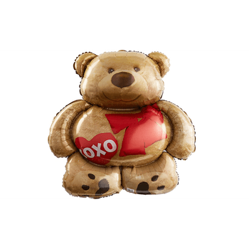 Globo de oso de peluche - XOXO, 28 pulgadas