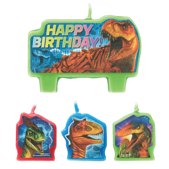 Velas de cumpleaños Jurassic World 4 pzas