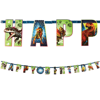Letrero Móvil "Happy Birthday" Jurassic World
