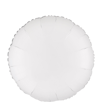 Globo Metálico en Forma de Círculo Blanco