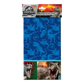 Mantel Rectangular de Plástico Jurassic World Azul