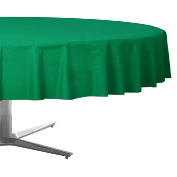 Mantel de Plástico Redondo 2.13m de diámetro Verde Bandera