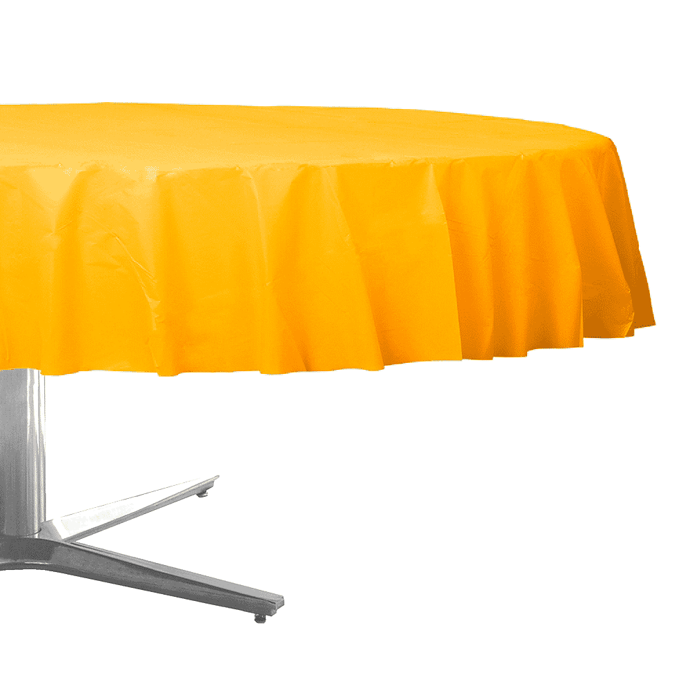 Mantel Redondo Impermeable Amarillo, Mantel Redondo Moderno y Sencillo de  Color sólido, Mantel para Mesa (tamaño: 220 cm de diámetro) (A 140 cm de