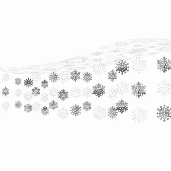 Decoración Navideña para Techo Copos de Nieve 30.4cm x 3.04m