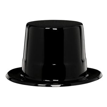 Sombrero de Copa Hollywood Plástico Negro