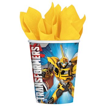 Vaso Transformers 8 piezas de 9 Onzas