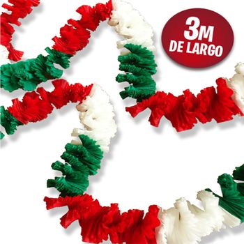 Guirnalda Tricolor de Plástico Fiestas Patrias 3 m