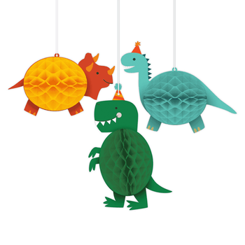 Decoraciones Colgantes Dinosaurios "Happy Dino" 3 piezas