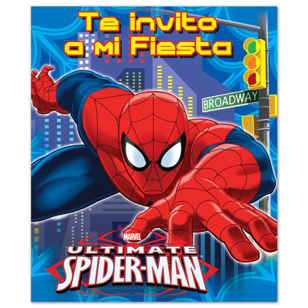 Invitación de cumpleaños Spiderman x 10 unidades - VeoVeo Juguetería -  Tienda online