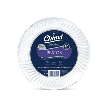 Plato Redondo Blanco de Plástico 7 pulgadas 12 piezas