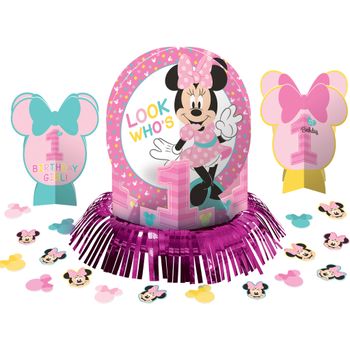 Centro de Mesa Primer Cumpleaños Minnie Mouse 3 piezas