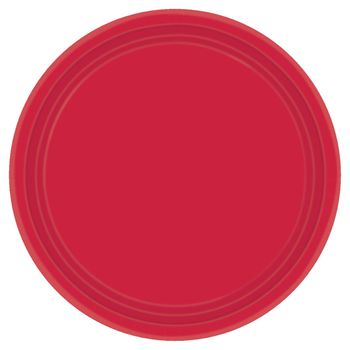 Plato de Papel 20 piezas de 7 pulgadas  Rojo