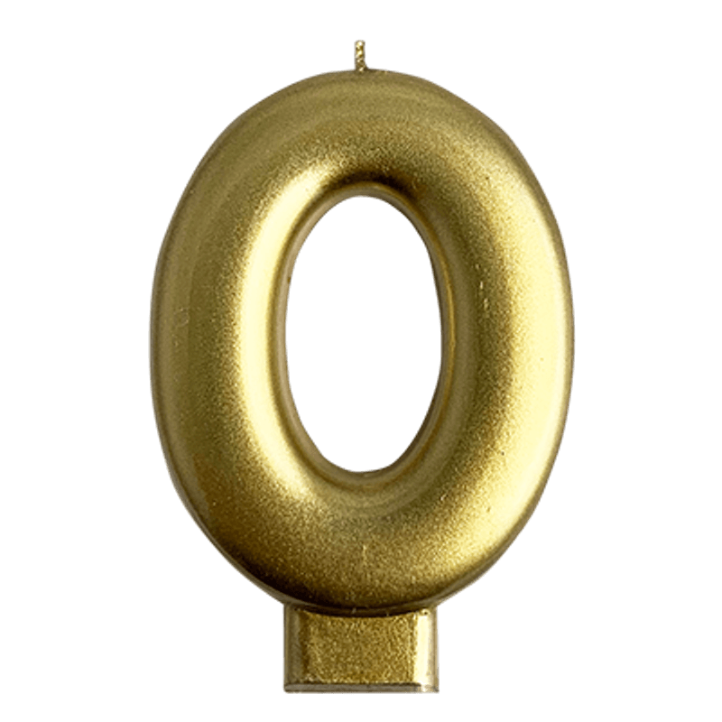 Vela sobre palillo cifra dorada brillantinas 13.8 cm: Decoración,y  disfraces originales baratos - Vegaoo