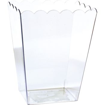 Contenedor tipo Bolsa de Palomitas de Plástico Transparente 19.5 cm de alto