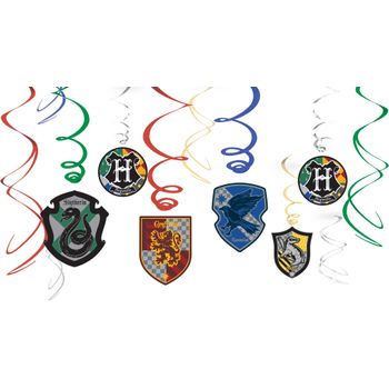 Decoración para Colgar Espirales Harry Potter 12 piezas