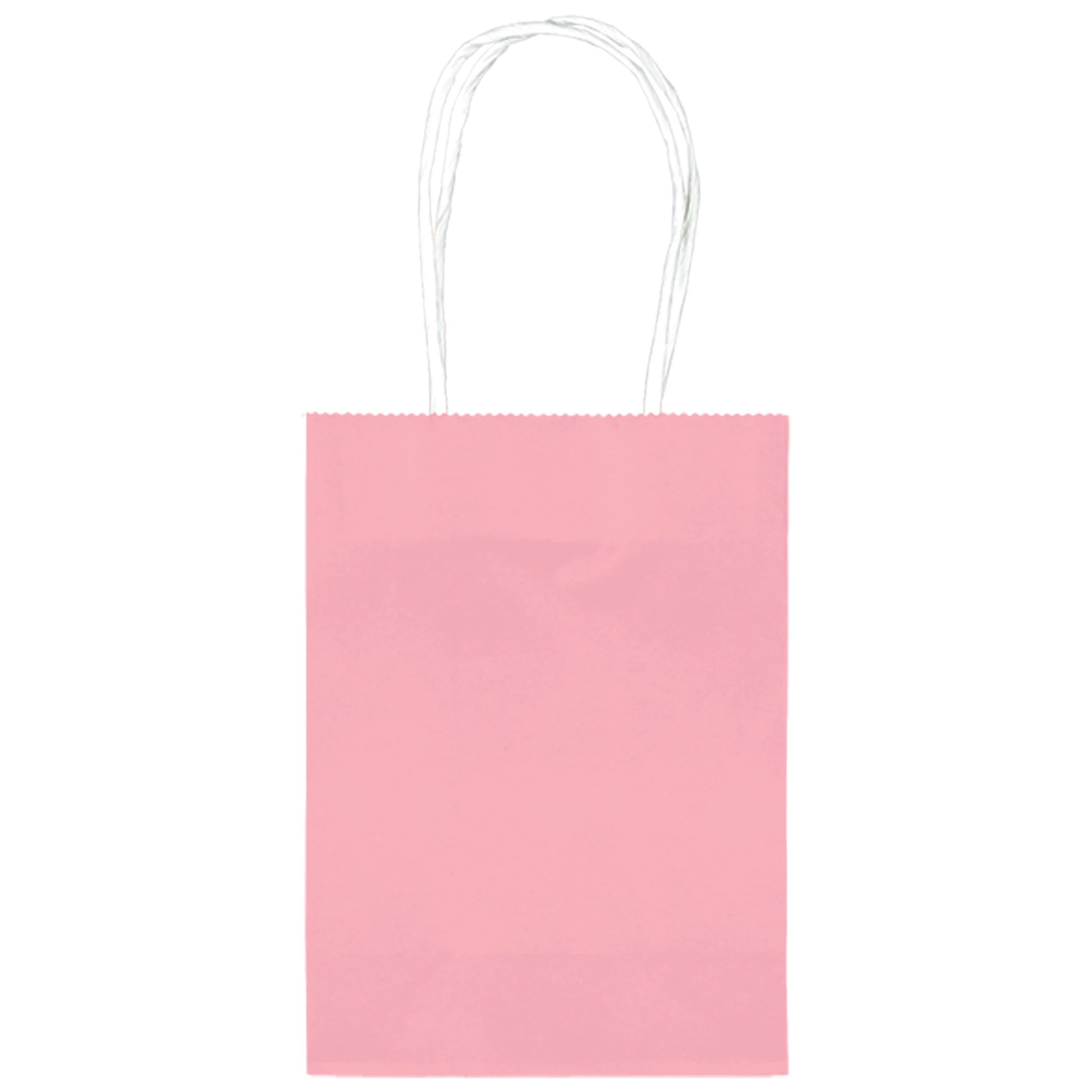  Paquete de 100 bolsas pequeñas de regalo rosas de 5.9 x 3.15 x  8.26 pulgadas, bolsas de papel kraft con asas a granel para regalos de  fiesta de cumpleaños, bolsas de