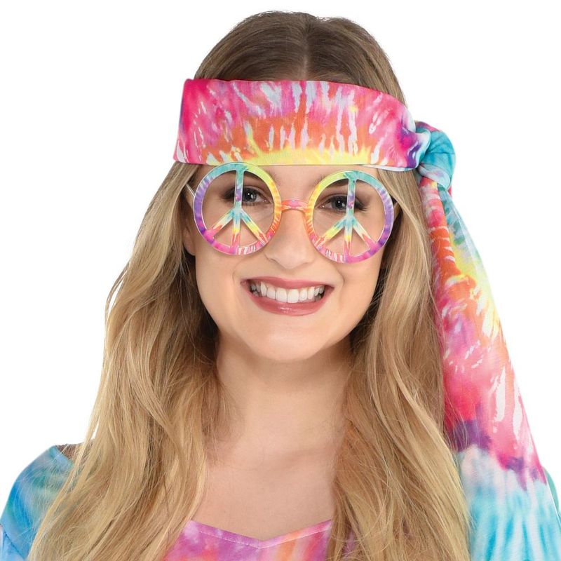 Lentes Amor y Paz Hippie Arco ris para Adulto